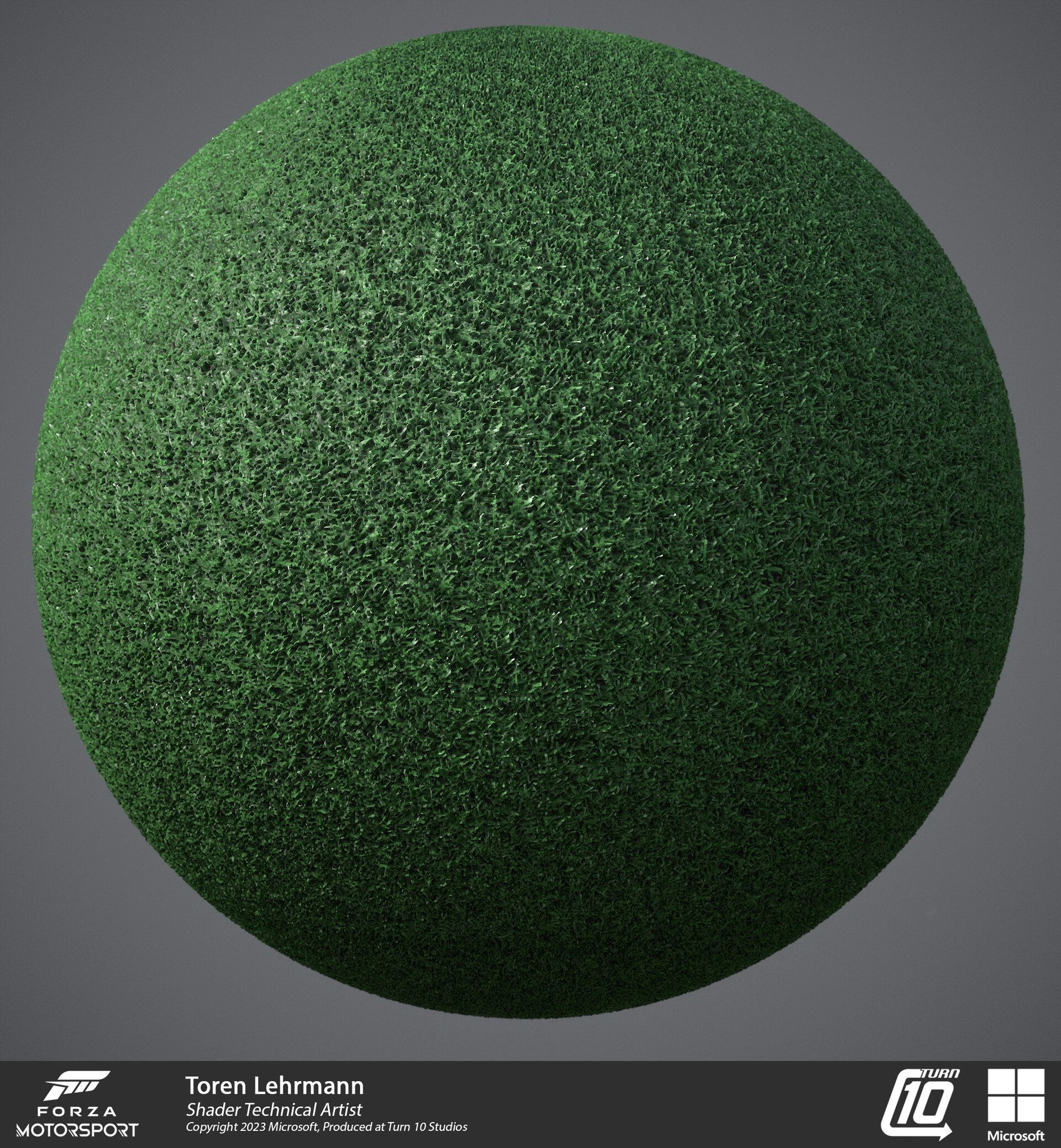 Forza Motorsport - Materials: Astroturf (Detail texture, later mixed with macro for final material)