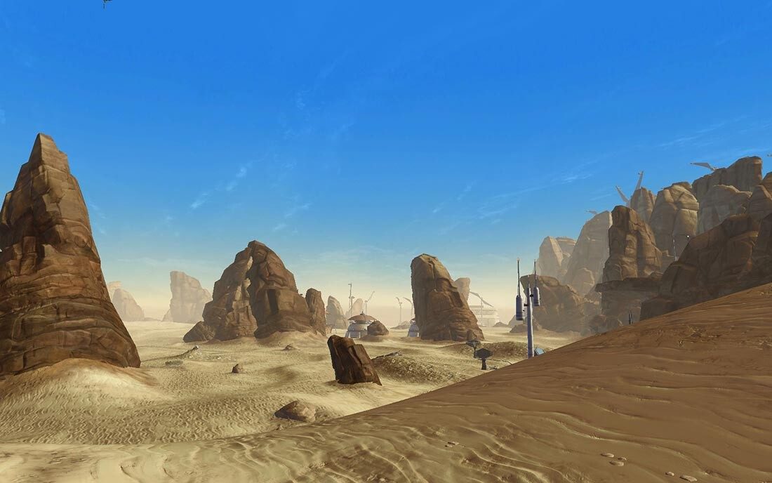 Star Wars: The Old Republic: Tatooine - Exterior terrain sculpting and asset placement.