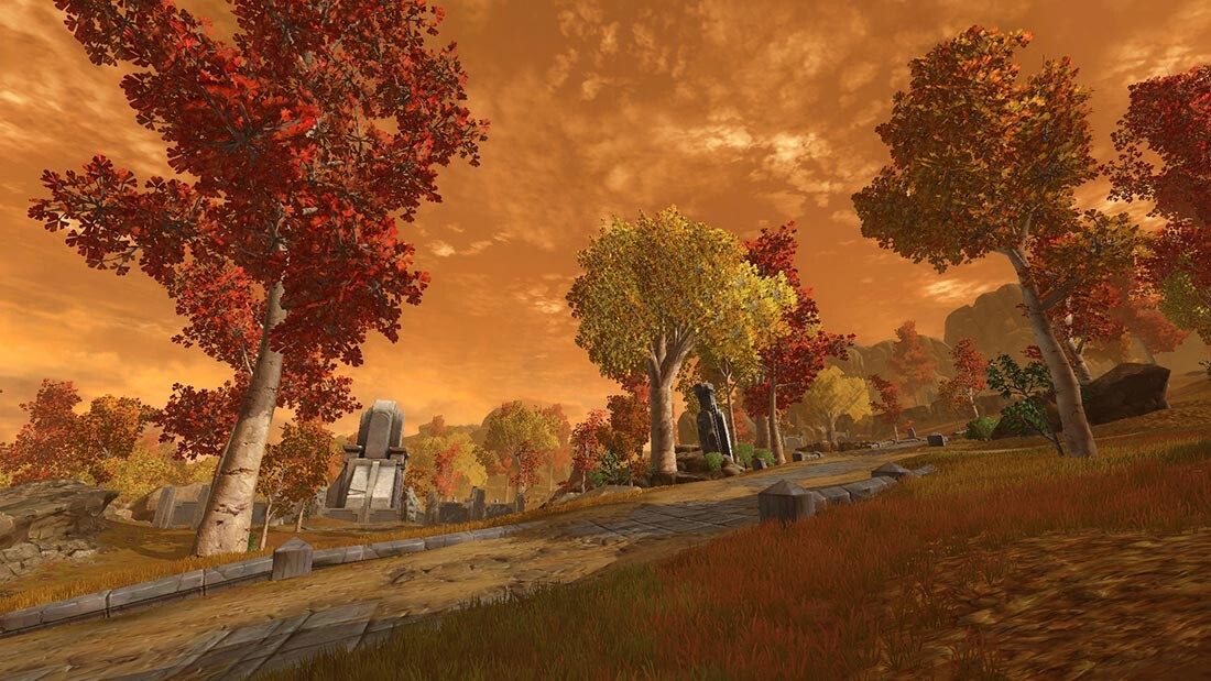 Star Wars: The Old Republic: Voss - Exterior terrain painting and asset placement.